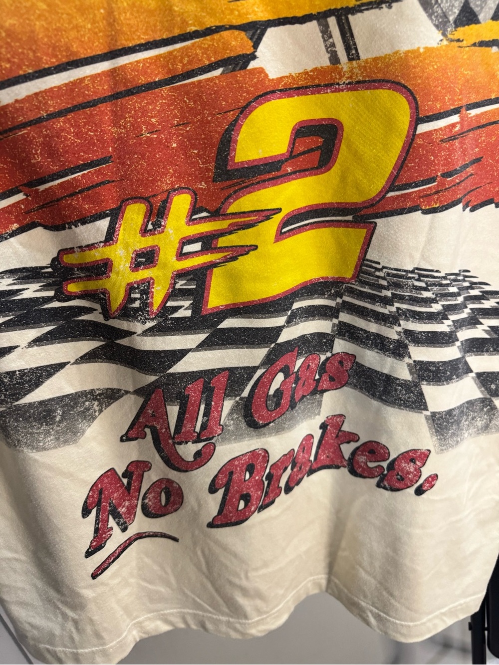 Speedway Racing Graphic Tee - Cream - Picture 6 of 6